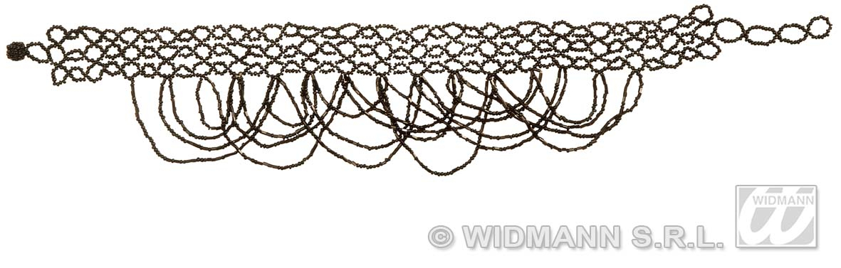 Schwarzer Halshändler Mit Edelsteinen