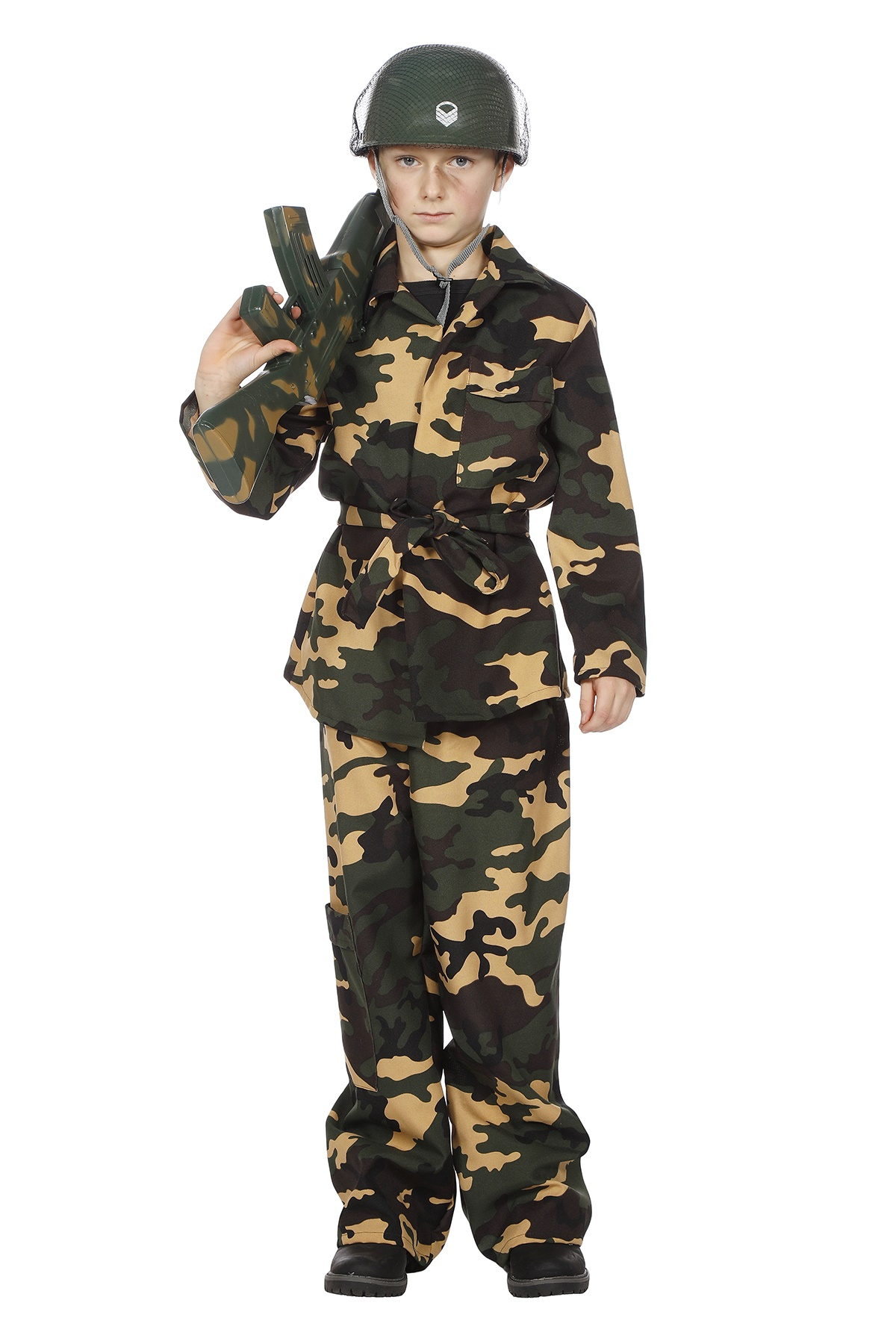 Camouflage Groen Attack Soldat Kostüm für Jungen