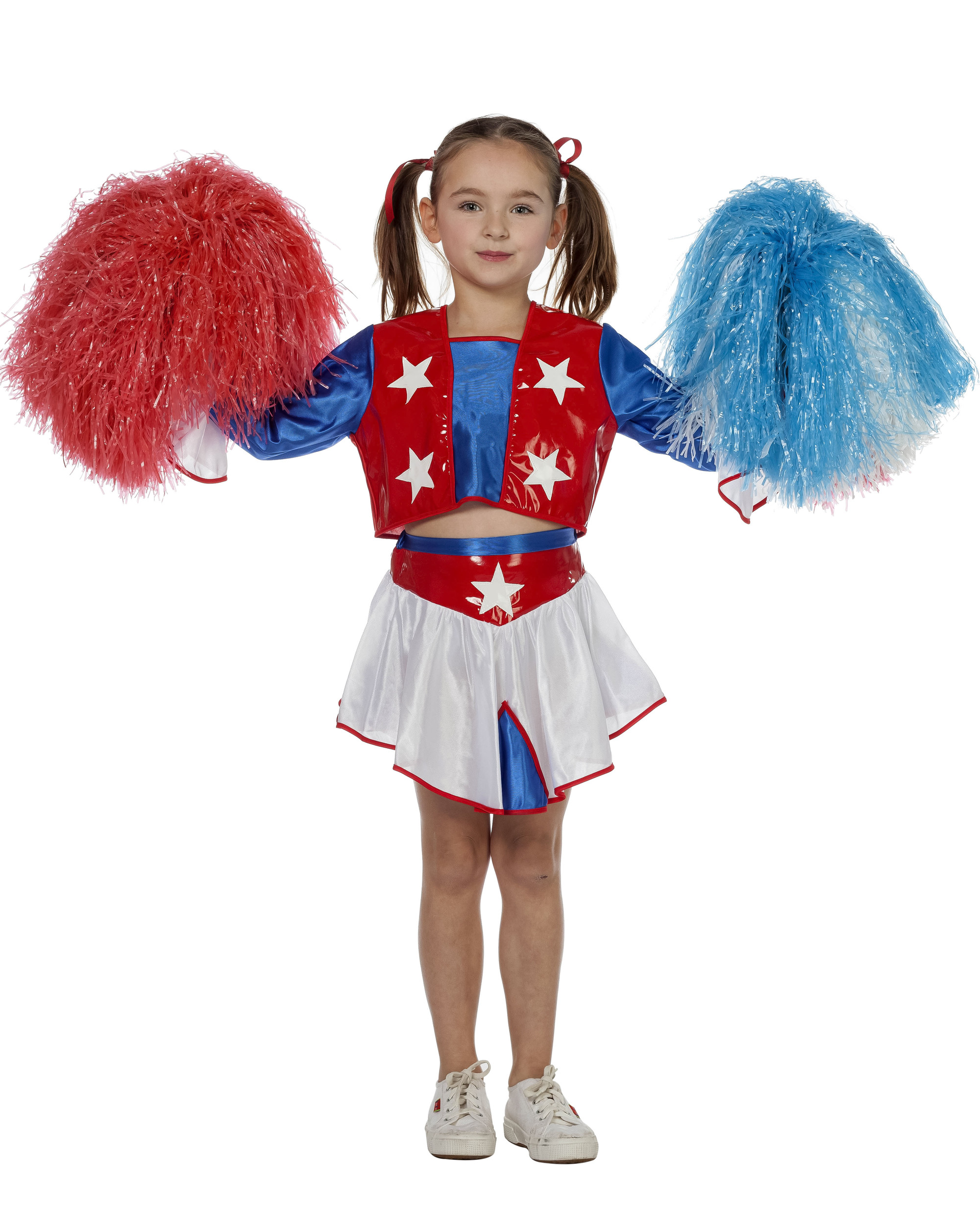 Amerikanische Cheerleader Galaxy Kostüm für Mädchen