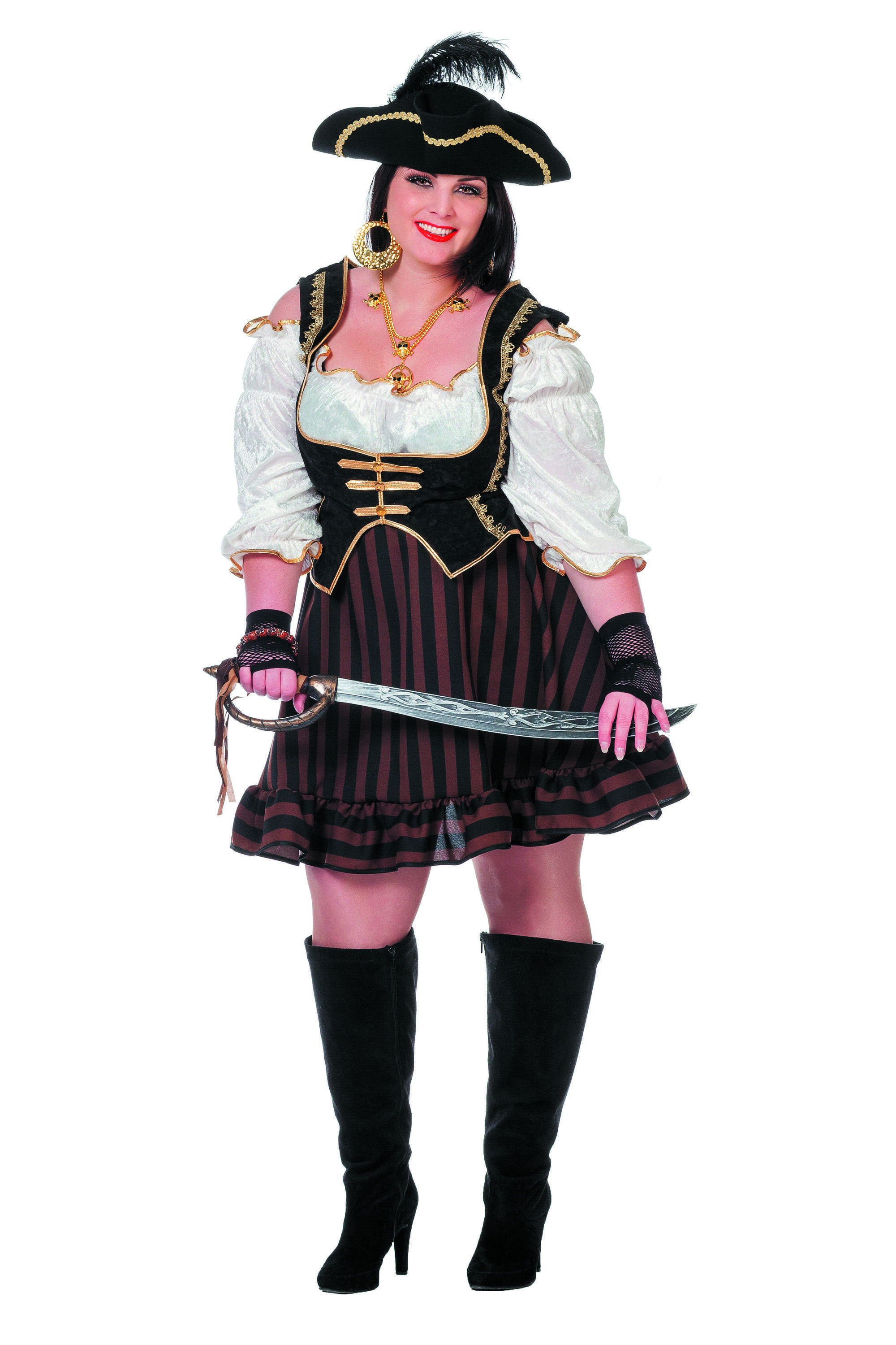 Pirate Bruin Dutch Delight Jurk Vrouw Plus Size