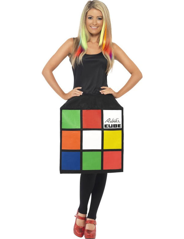 Rubiks Kubus Kleid Frau Damen