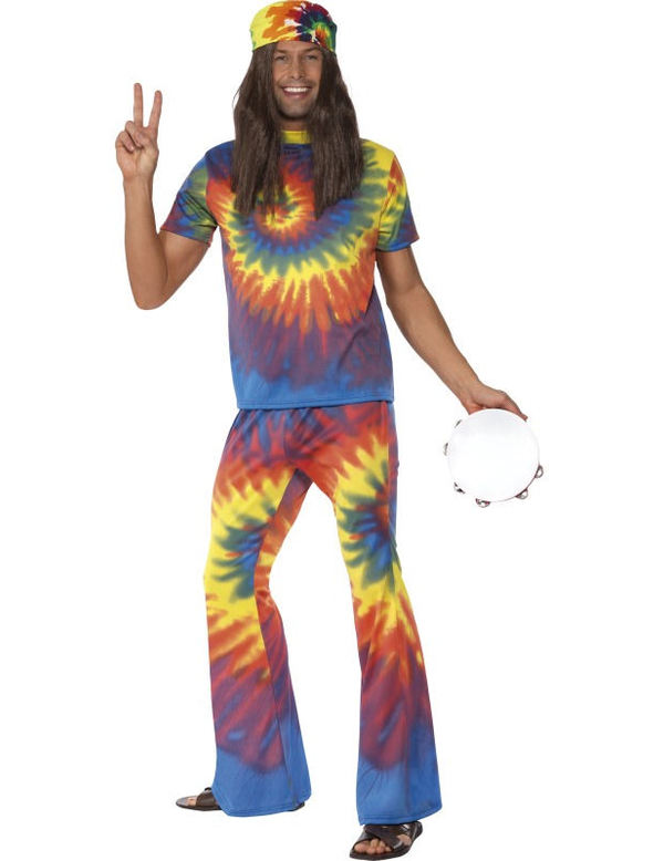 60s Tie Dye Hippie Man Kostüm Herren