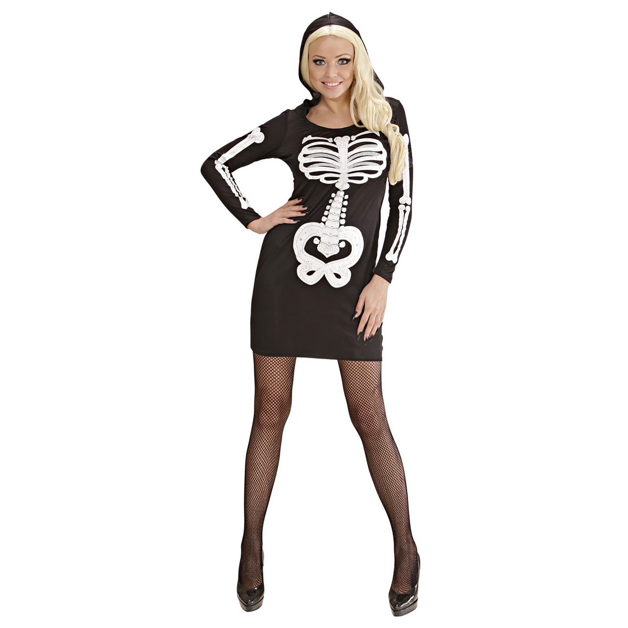 Glamour Skeleton Mädchen Damenkostüm