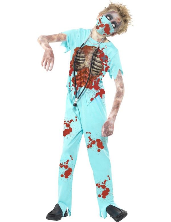 Blutiger Zombiechirurg Der Kinder Kostüm für Jungen