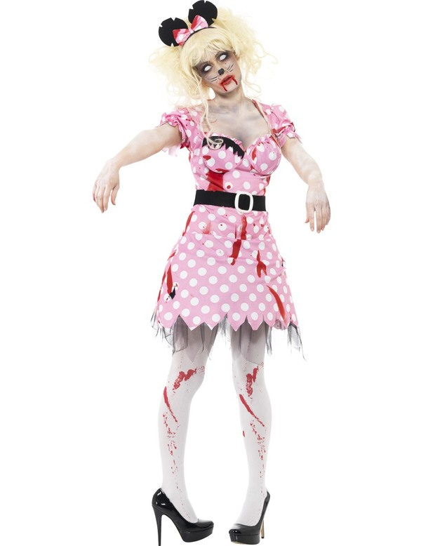 Erwachsene Minnie Maus Zombie Kostüm Frau Damen