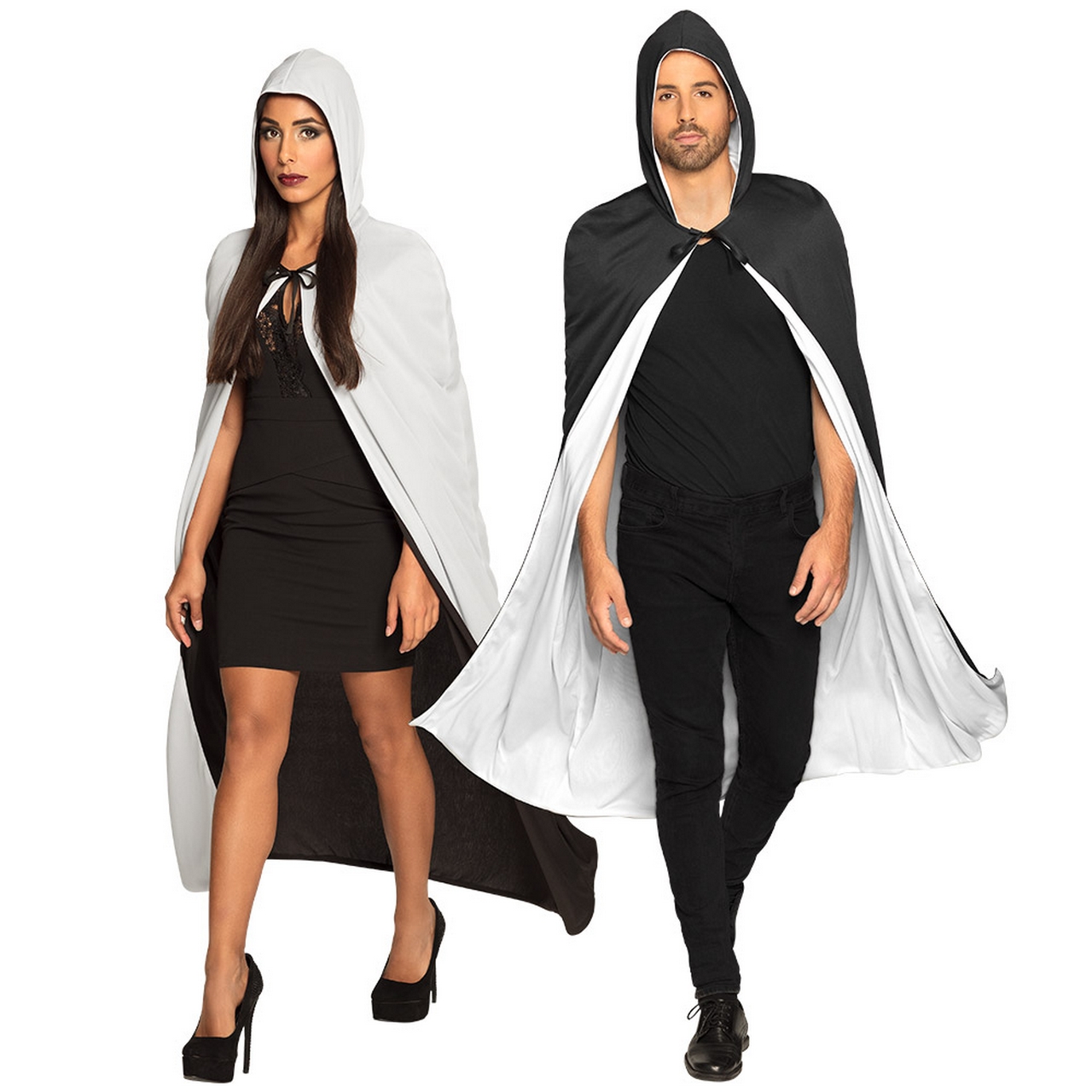 Cape Twisted Omkeerbaar Zwart Wit Unisex