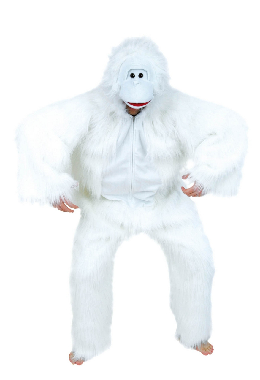 Witte Grote Aap Bigfoot Yeti Unisex Kostüm