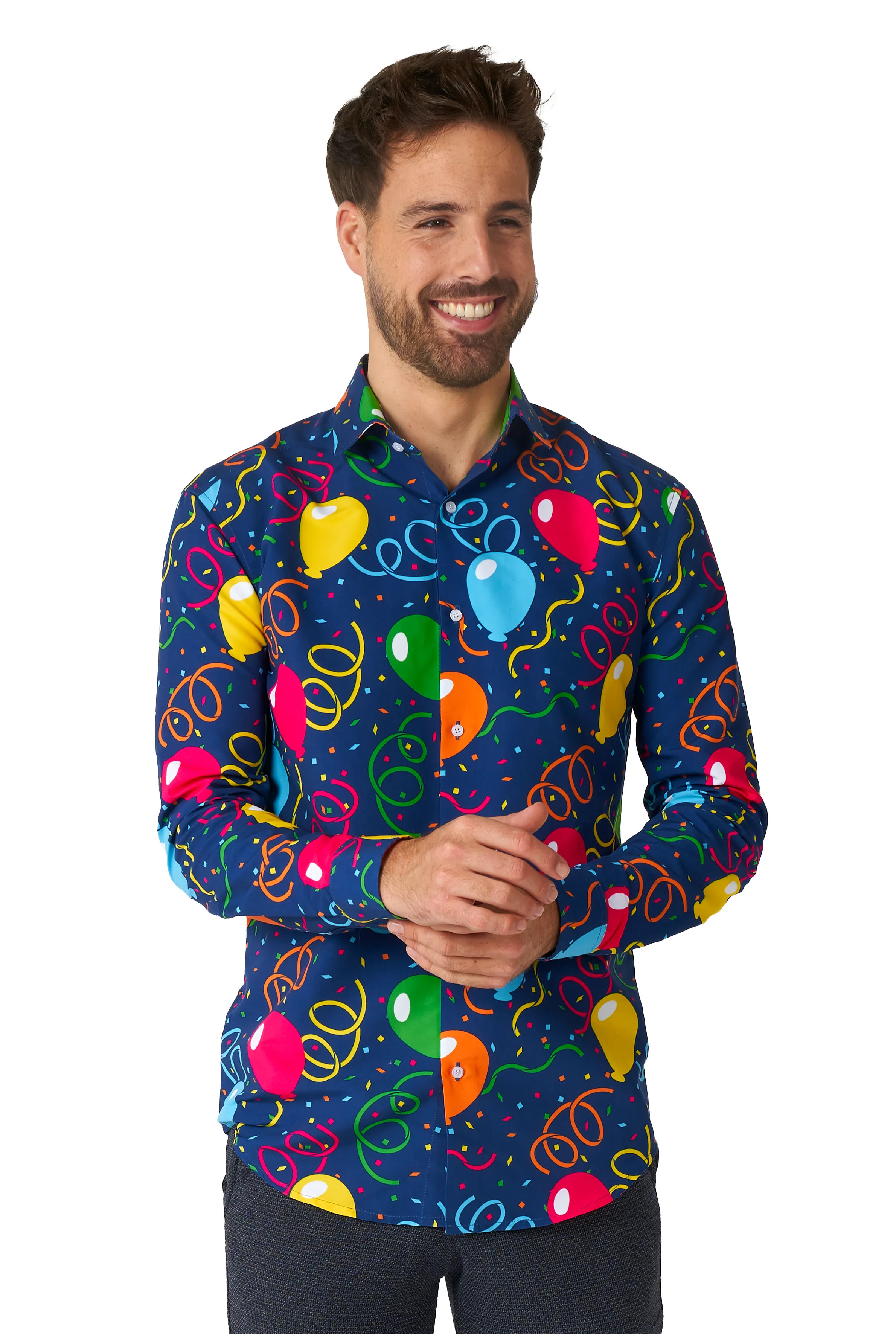 Geburtstagsballons Bluse Herren