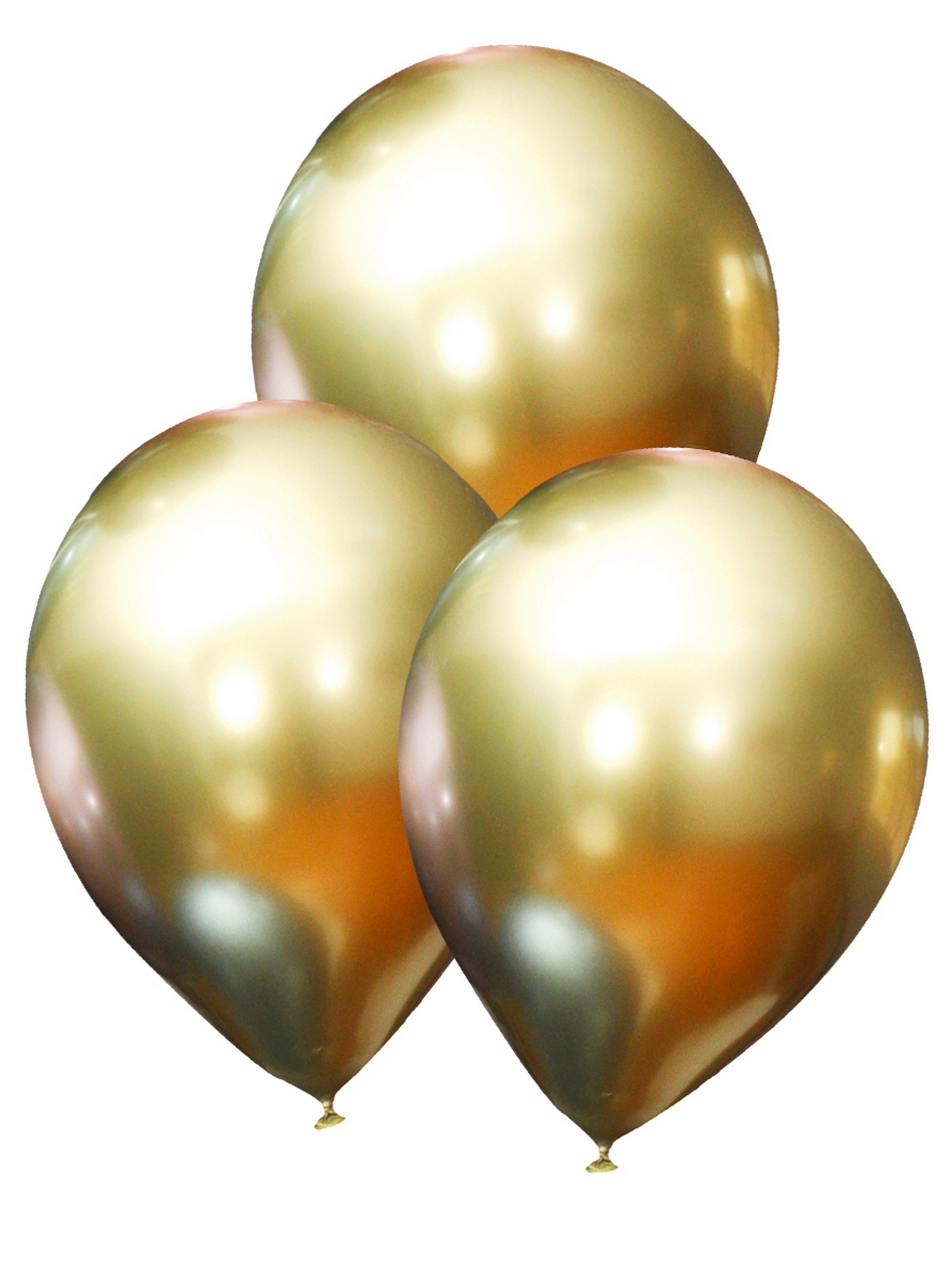 10 Luftballons Gold-Metallic - Unifarben