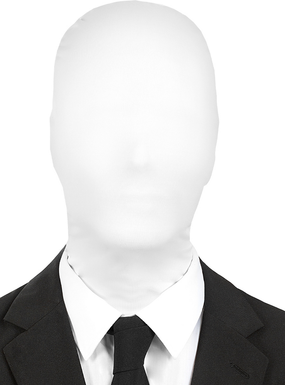 Slenderman Maske Weiß