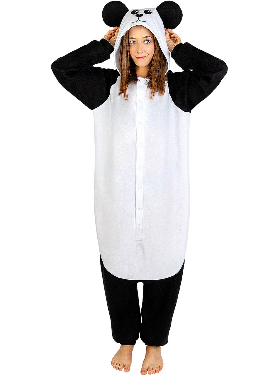 Pandabär Onesie Kostüm für Erwachsene Unisex