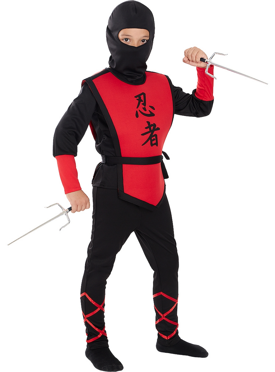 Kung Fu Ninja Rood Kostüm für Kinder