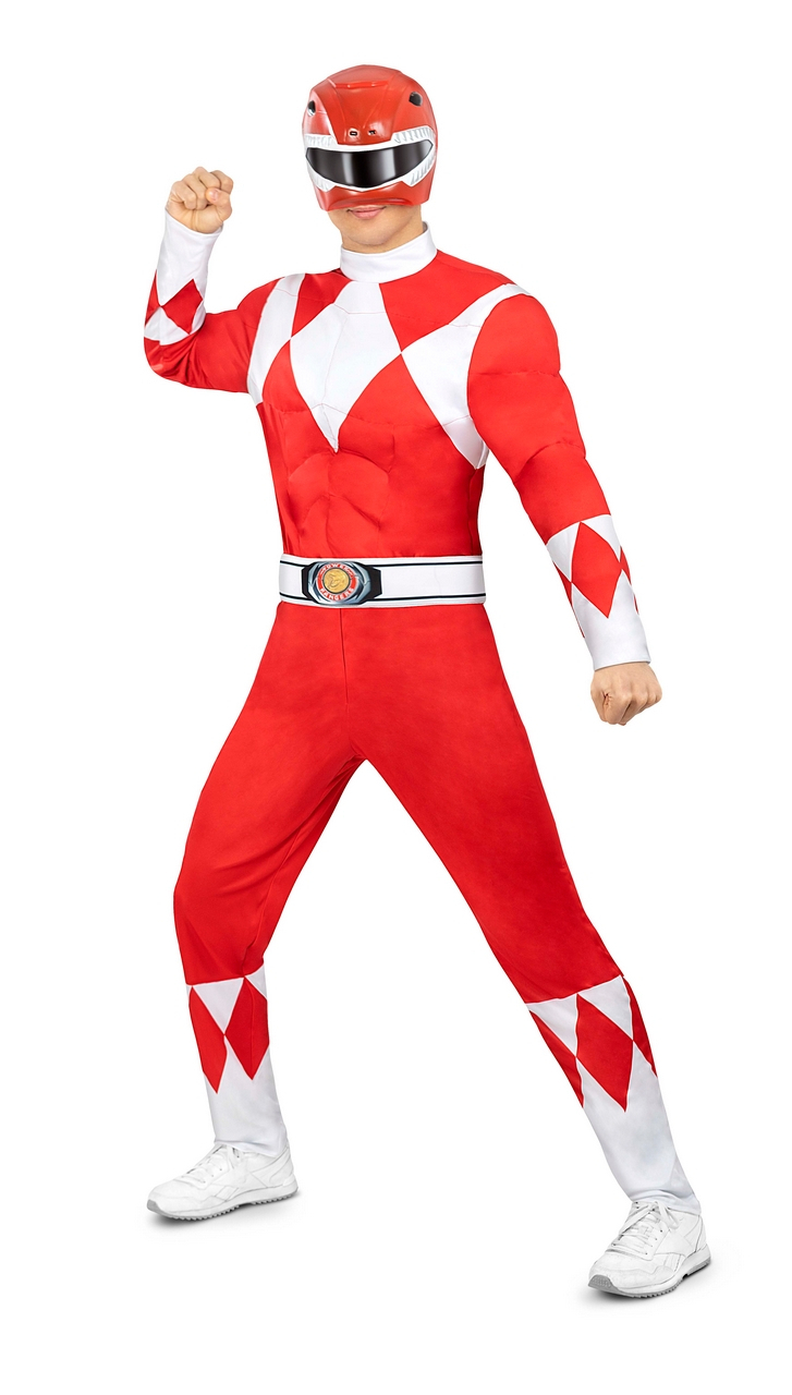 Power Ranger Kostüm Rot für Erwachsene Herren