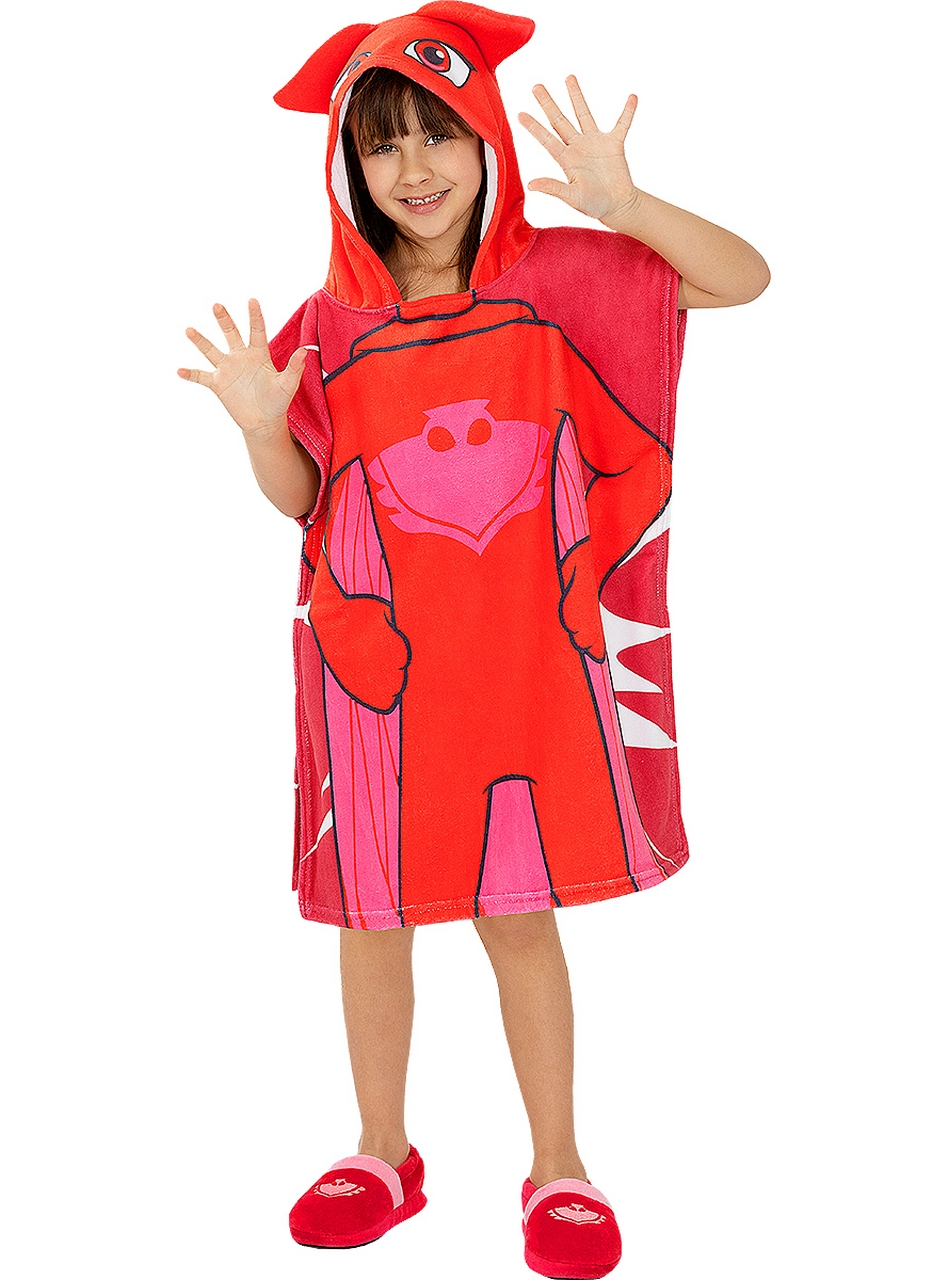 Eulette Poncho Handtuch für Mädchen - Pj Masks Kostüm für Kinder