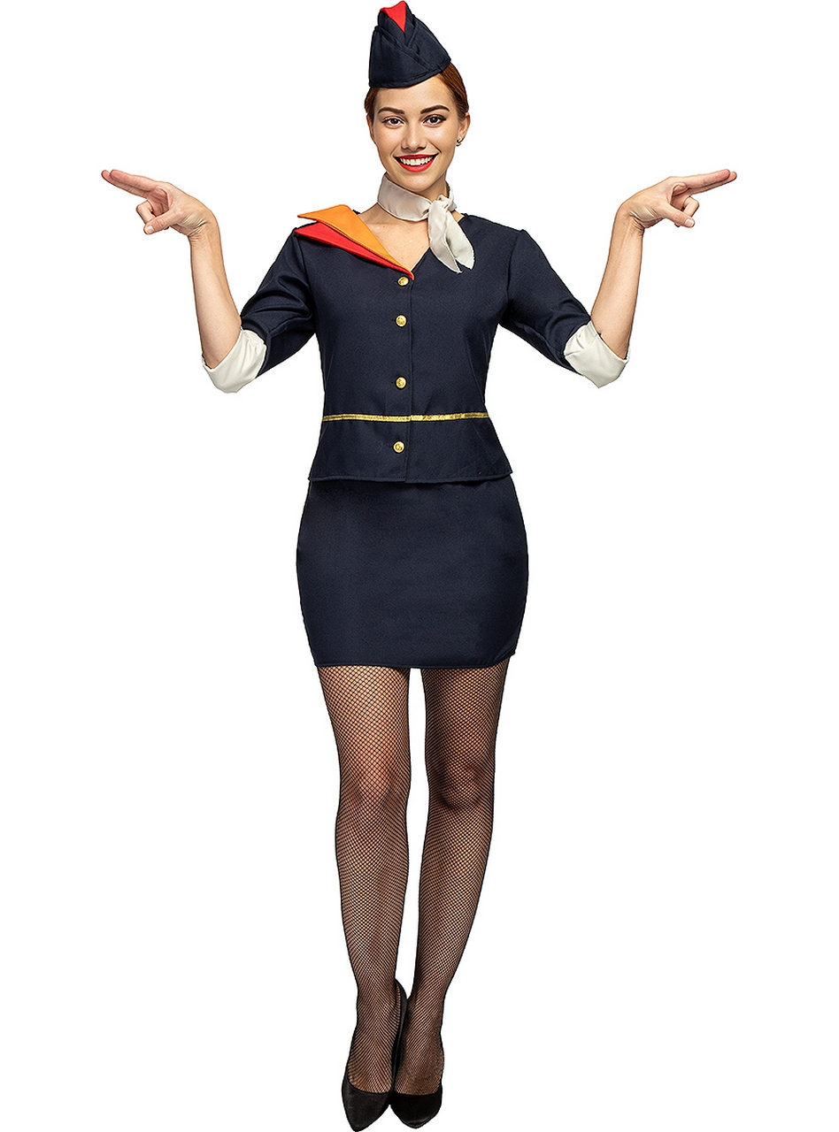 Stewardess Britney Flyhigh Damenkostüm