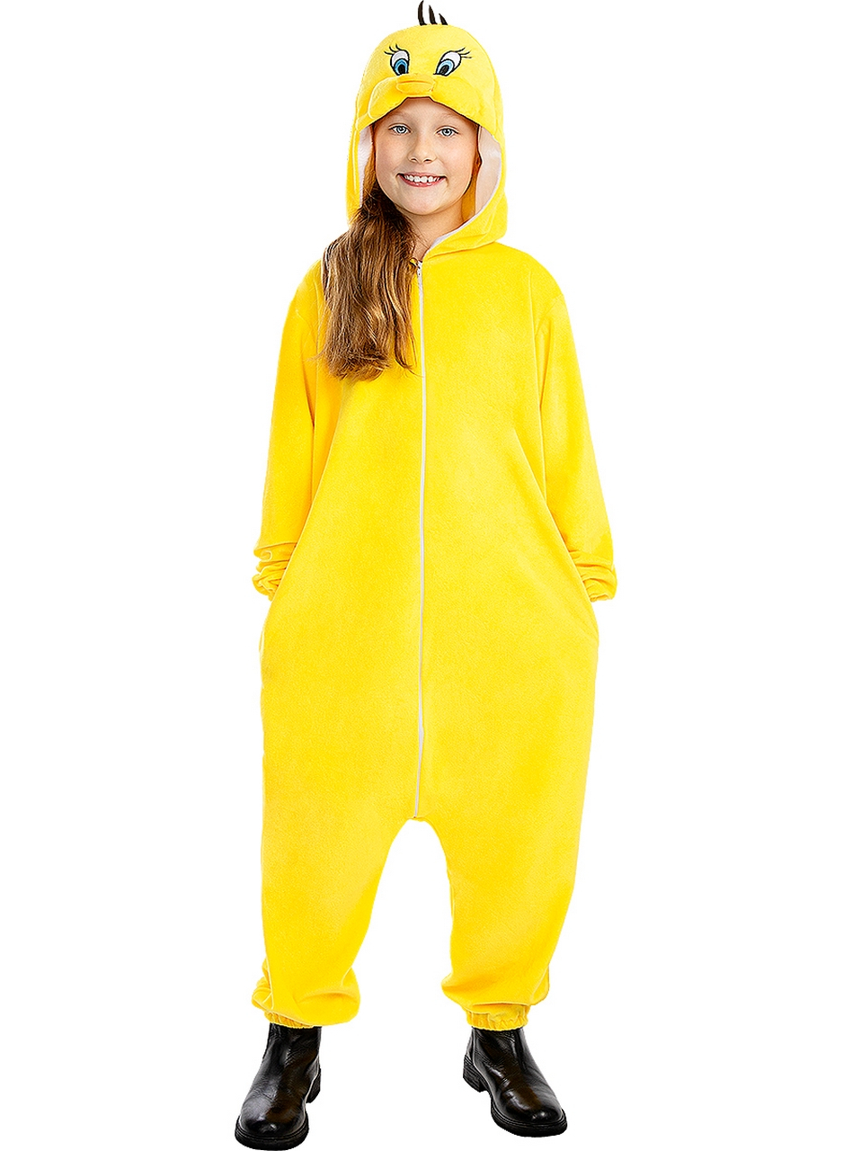 Grappige Gele Tweety Onesie Looney Tunes Kostüm für Kinder