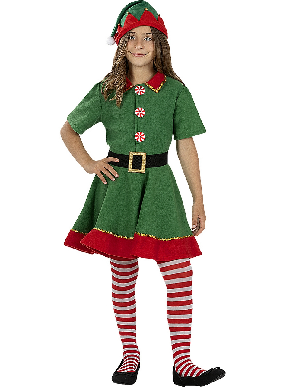 Groene Elf Jurk Kerstbewoner Mädchen