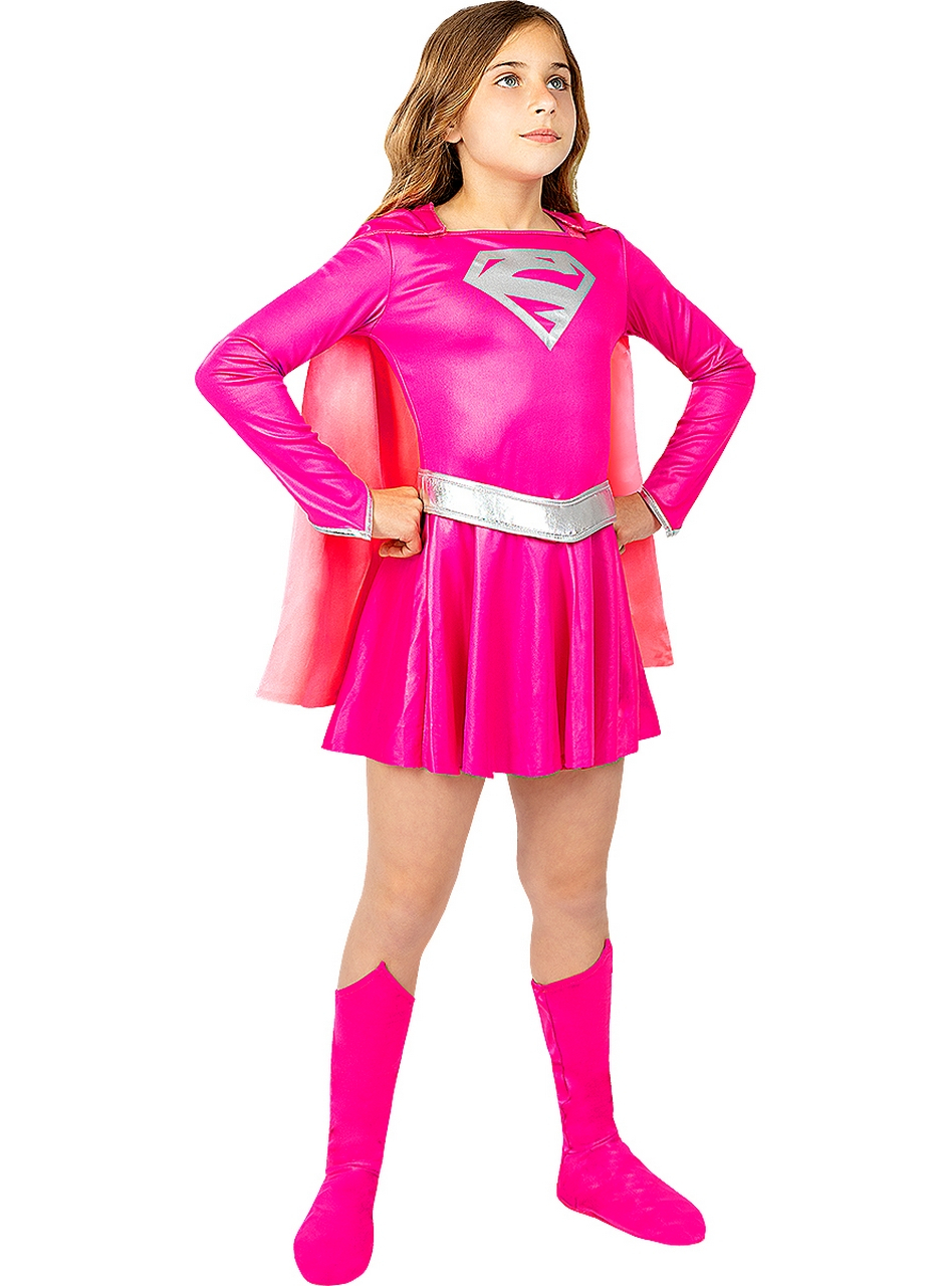 Supergirl Kostüm Rosa für Mädchen