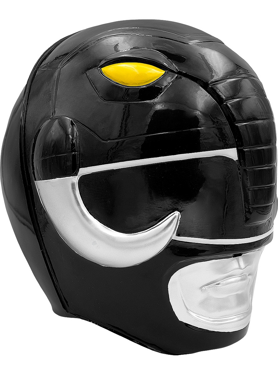 Power Rangers Helm Schwarz für Erwachsene