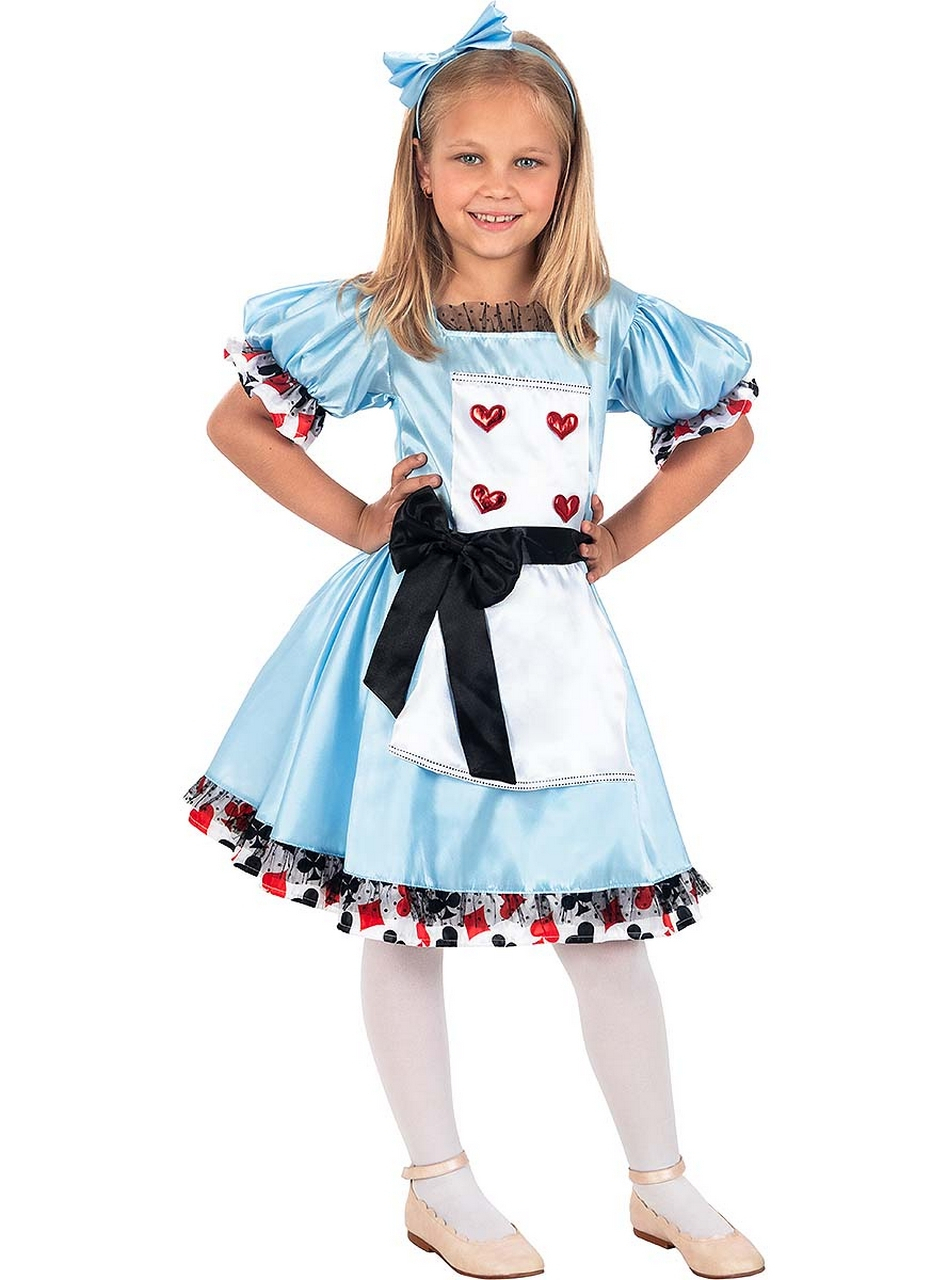 Alice In Wonderschoonland Kostüm für Mädchen