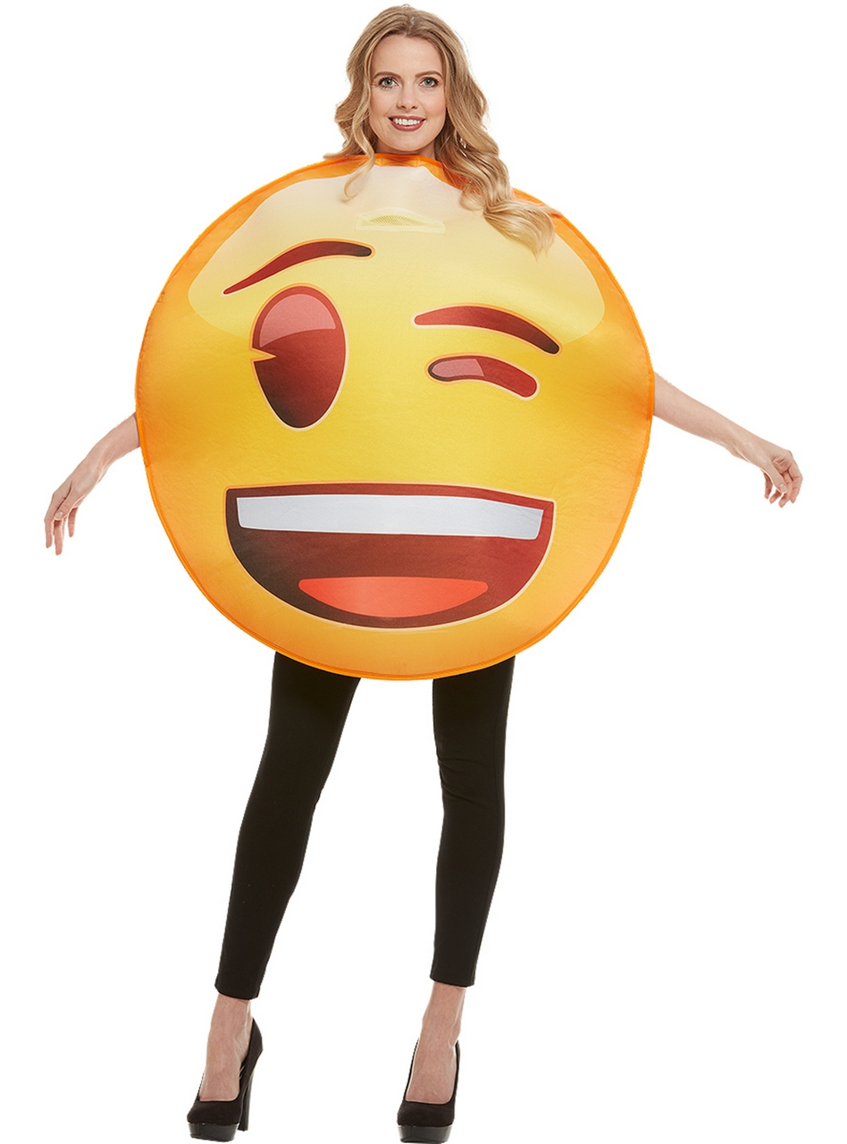 Emoji Zwinkerndes Auge Kostüm Unisex