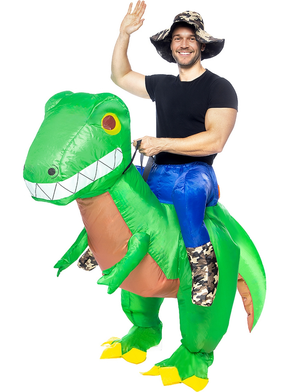 Opblaasbare Op De Rug Van Een Dino Unisex Kostüm