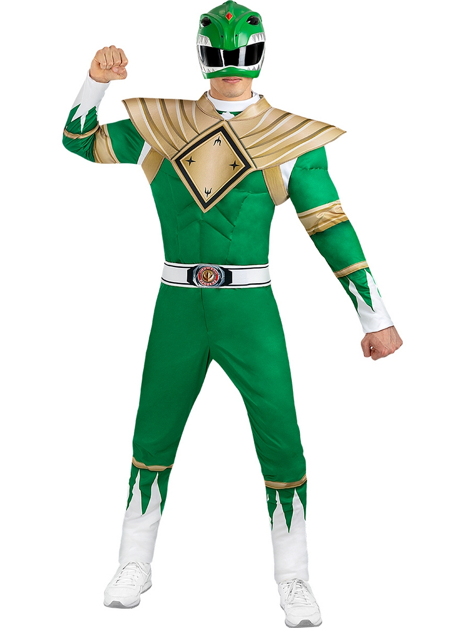 Power Ranger Kostüm Grün Herren