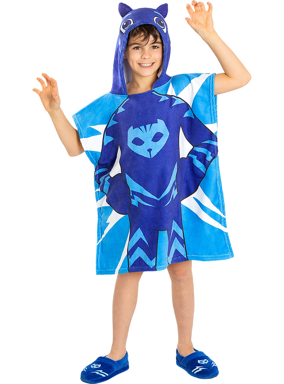 Catboy Poncho Handtuch für Jungen - Pj Masks Kostüm für Kinder