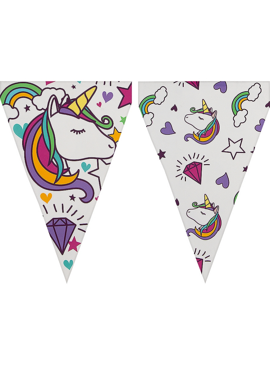 1 Einhorn Fähnchengirlande - Lovely Unicorn