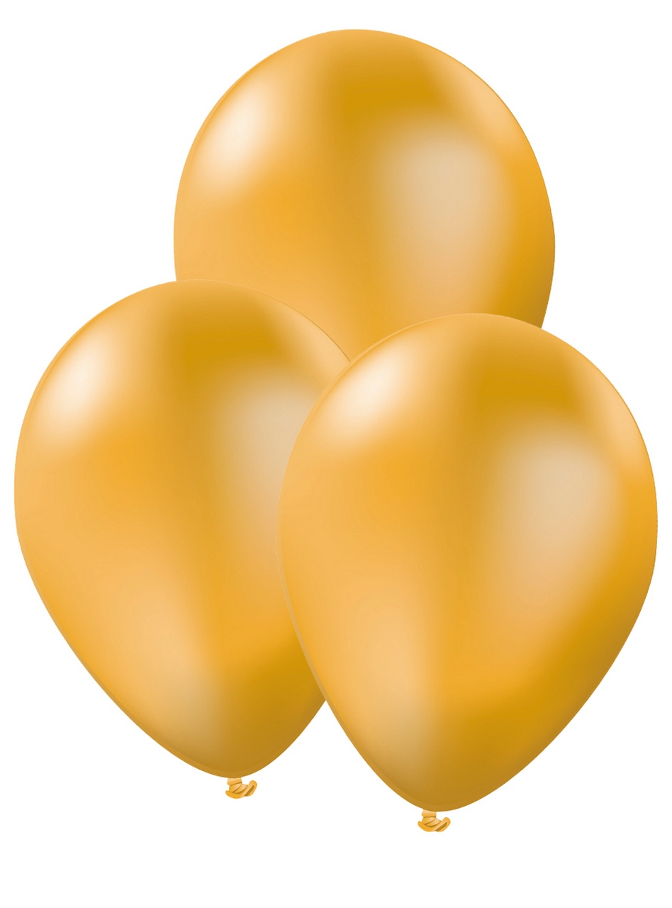 10 Luftballons Gold - Unifarben