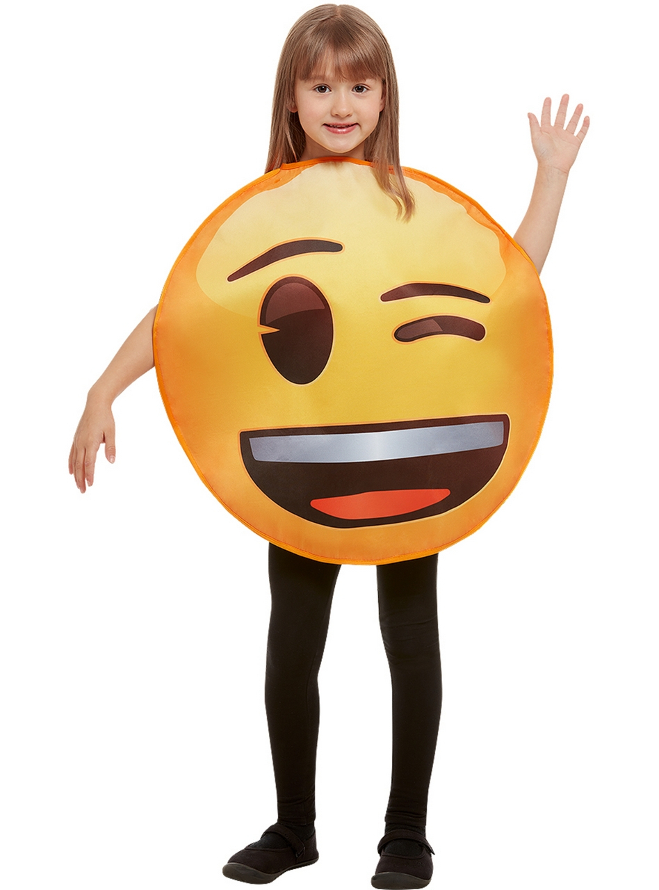 Emoji Zwinkerndes Auge Kostüm für Kinder für Kinder