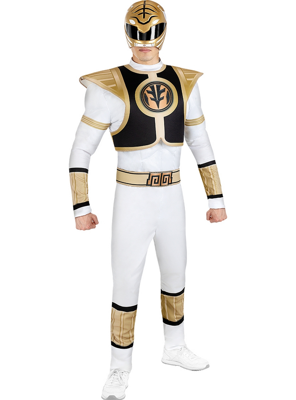 Power Ranger Kostüm Weiß Herren