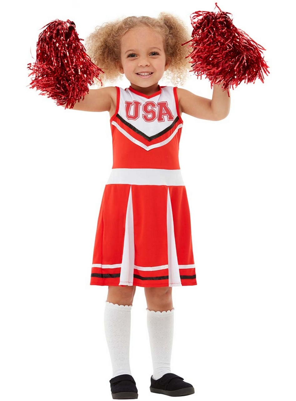 Rode Cheerleader USA Kostüm für Mädchen