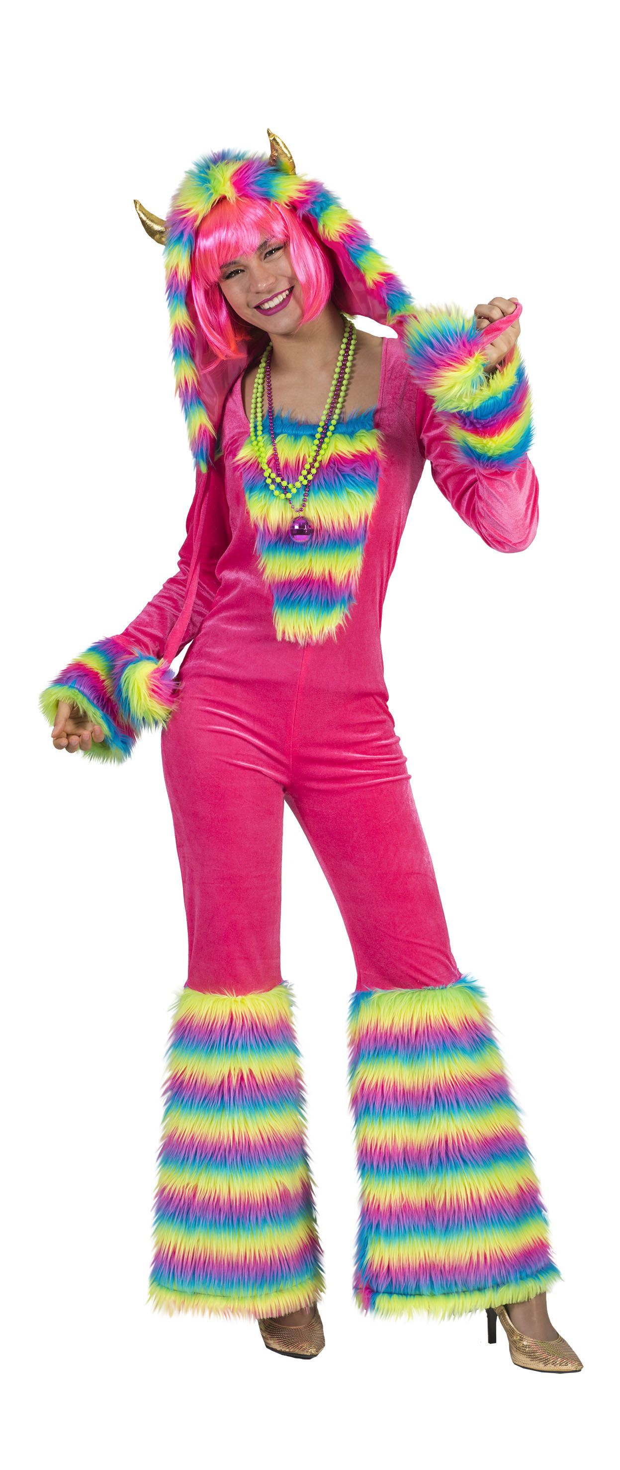 Monster Jumpsuit Rosa Damenkostüm