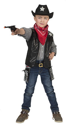 Cowboy Vest Nevada Schwarz Jungen