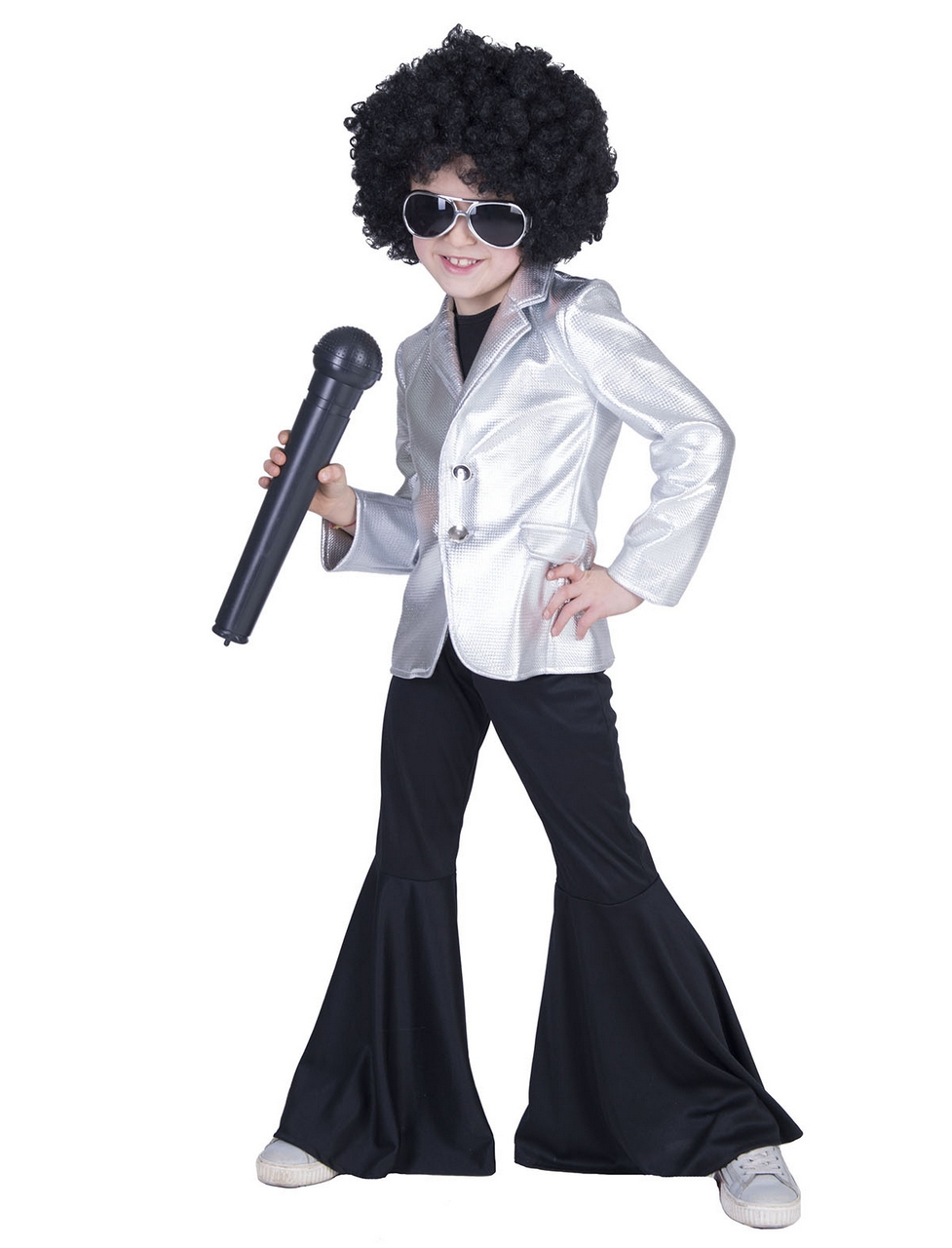 Disco Fever Pop Star Jacke Silber für Kinder