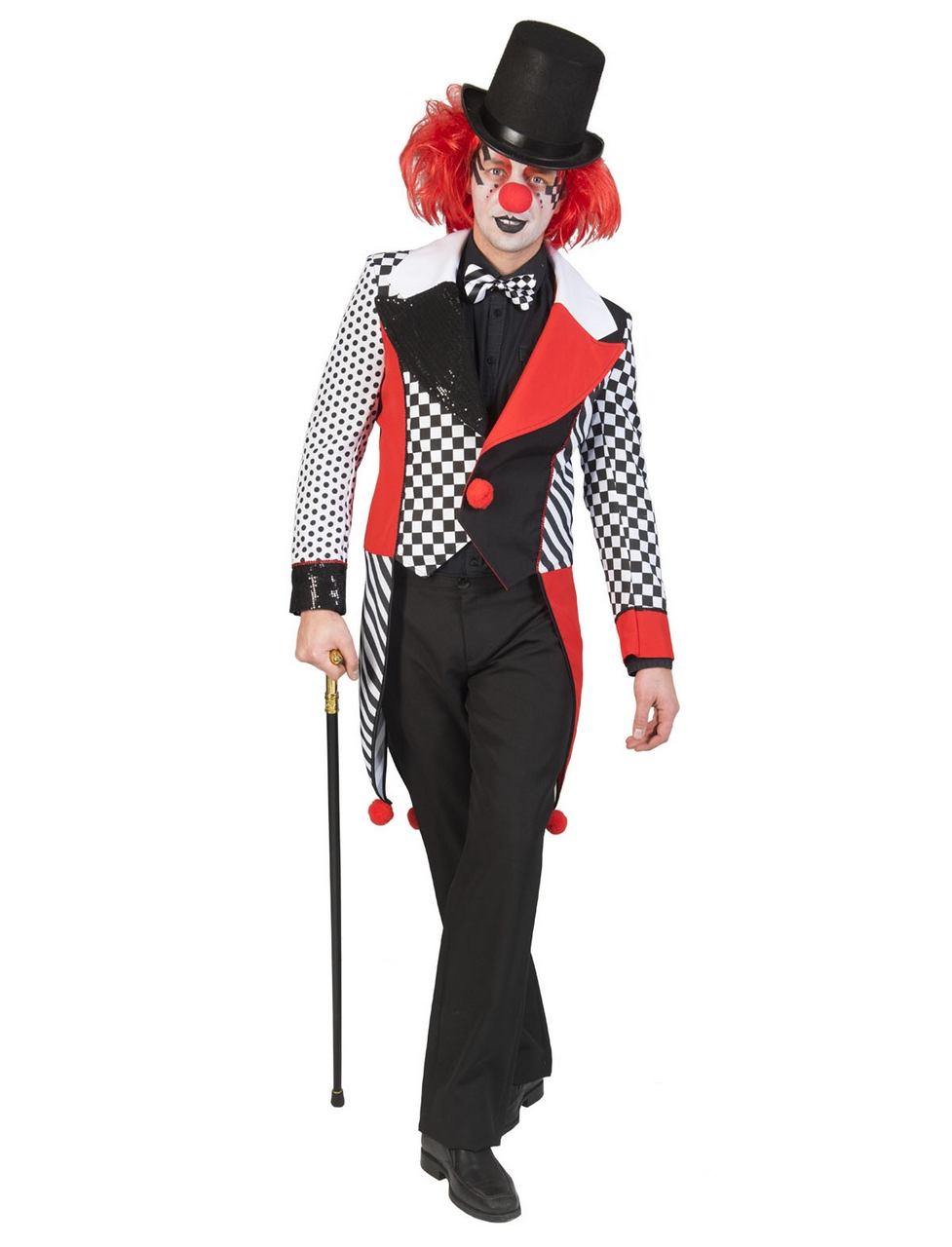 Schachbrett Mit Punkten Circus Clown Strumpfhosejacke Herren