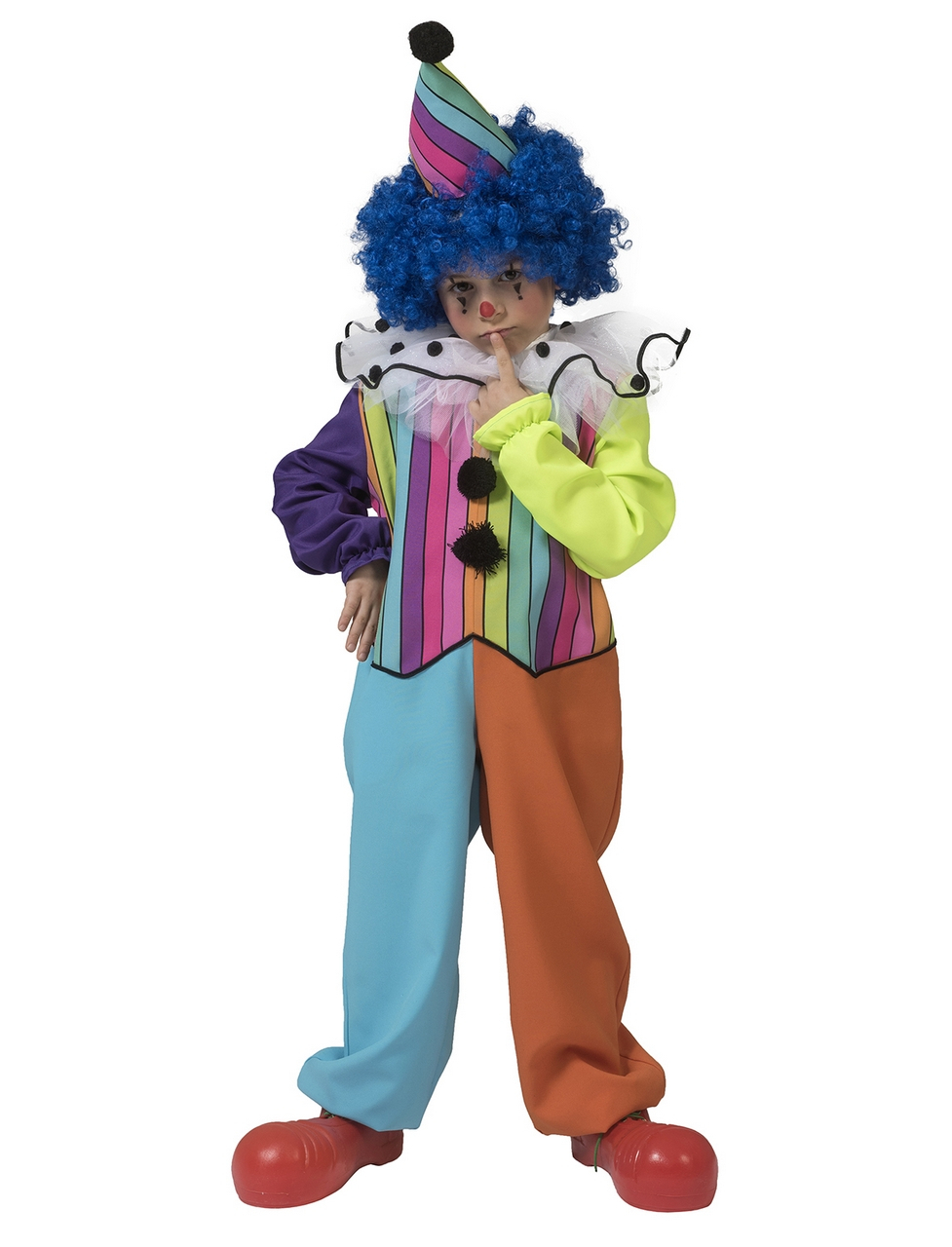 Rainbow Clown Junge Kostüm für Kinder