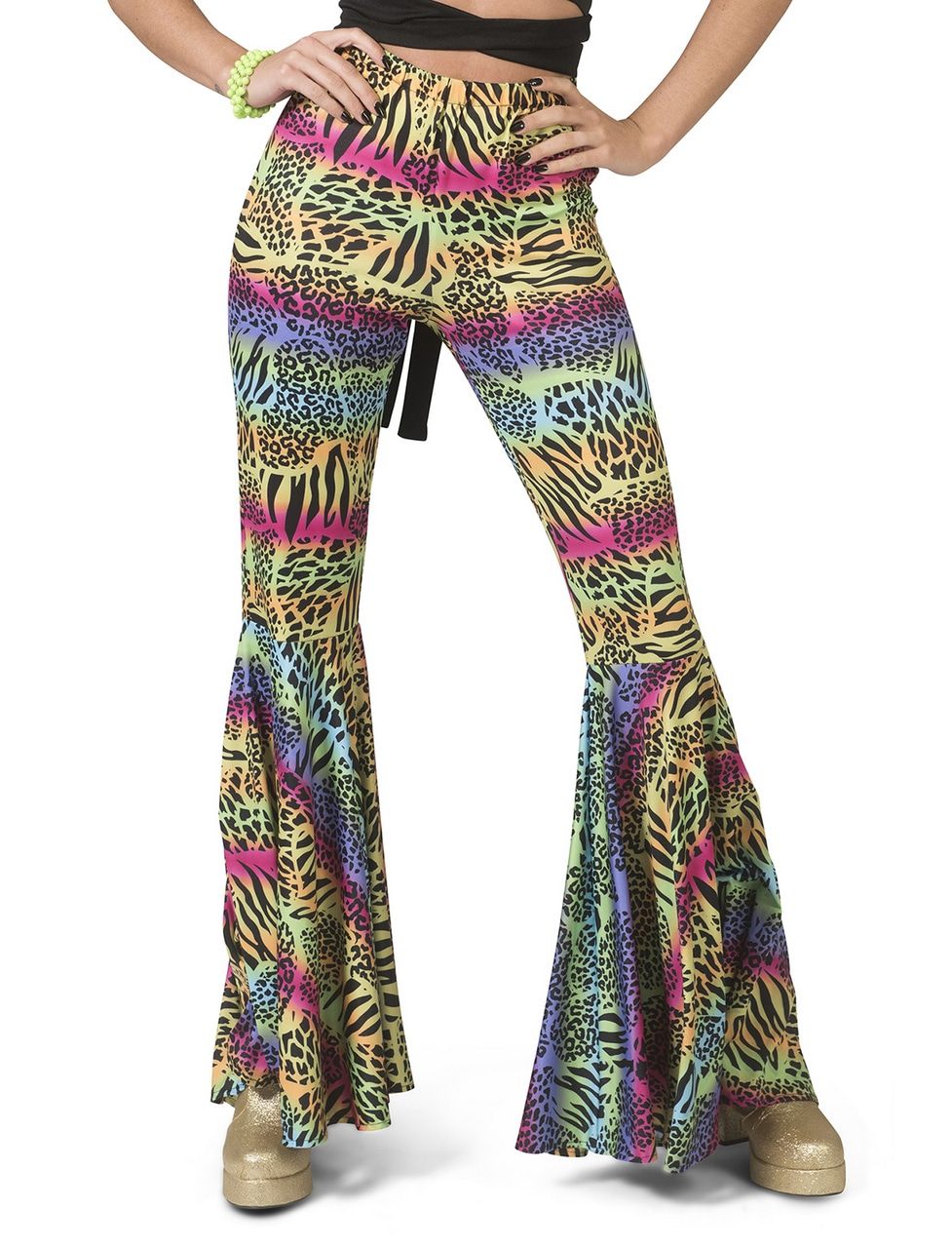 Hippie Hosen Farbenfrohe Tiere Drucken Damen