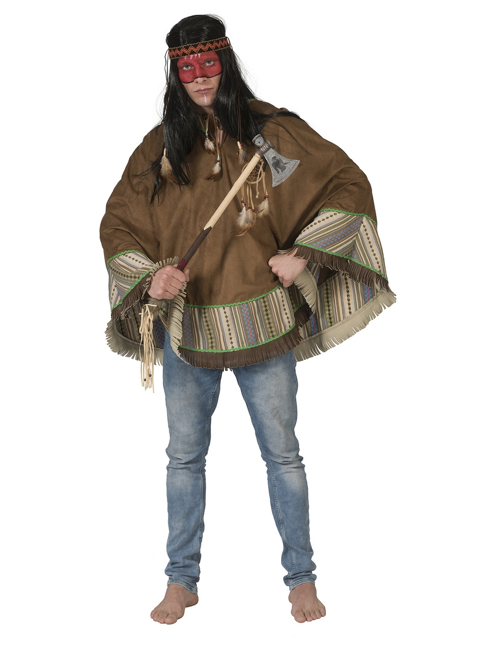 Poncho Wappo Indian Wild West America Herren