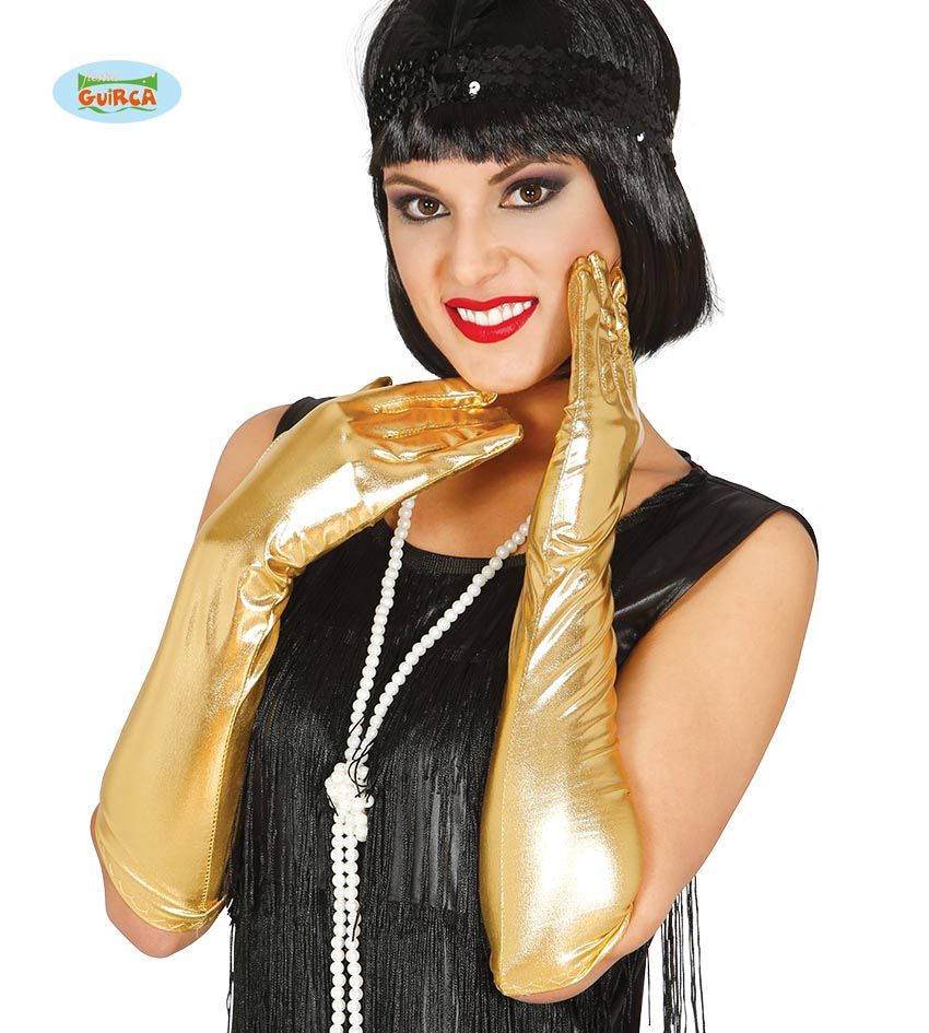 Lange Goldene Handschuhe Vegas 44 Zentimeter