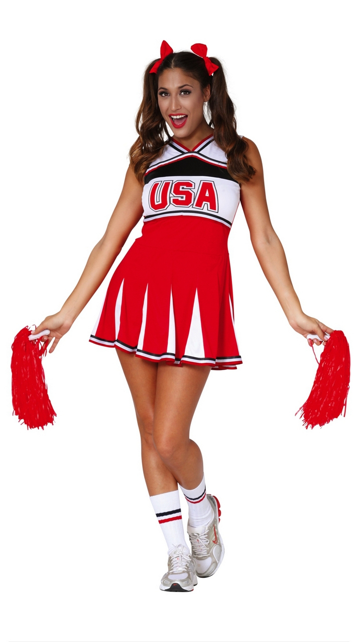 Go USA Cheerleader Vrouw Kostuum