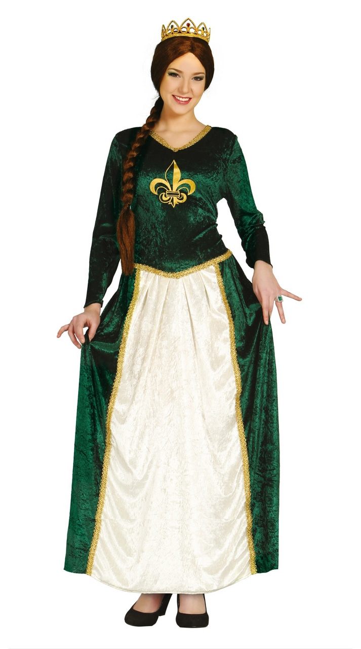 Grüne Kleid Prinzessin Fiona Queen Aus Dem Mittelalter Damen