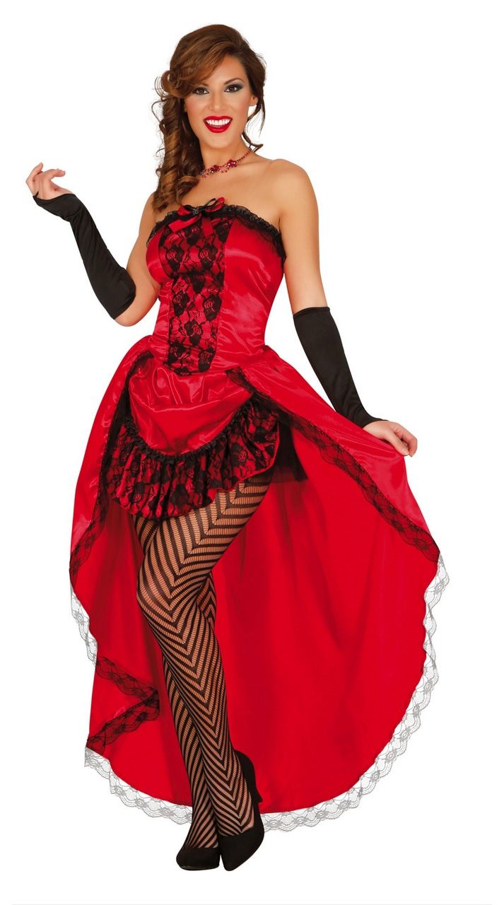 Blaues Burlesque Kleid Rot Damen