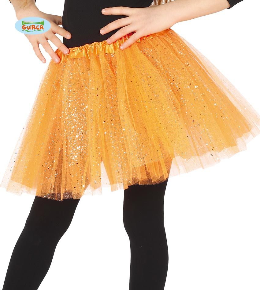 Orange Tutu Mit Glitzer Regen Kind