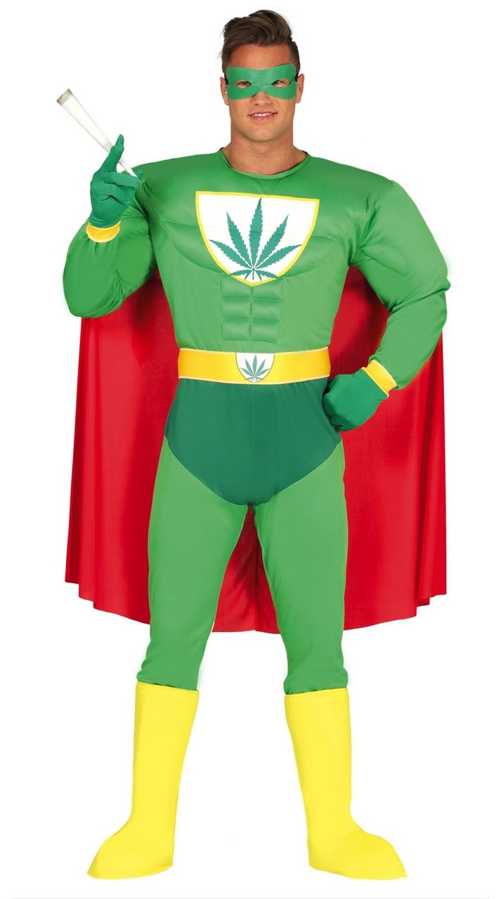 Marihuana Superhelden Herrenkostüm