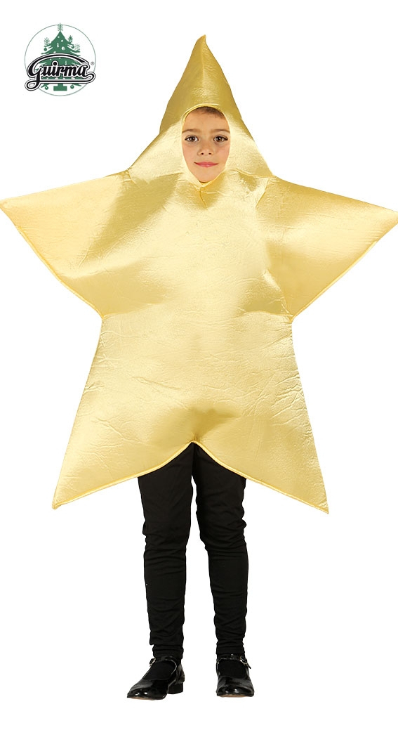 Gold Christmas Star Kostüm für Kinder