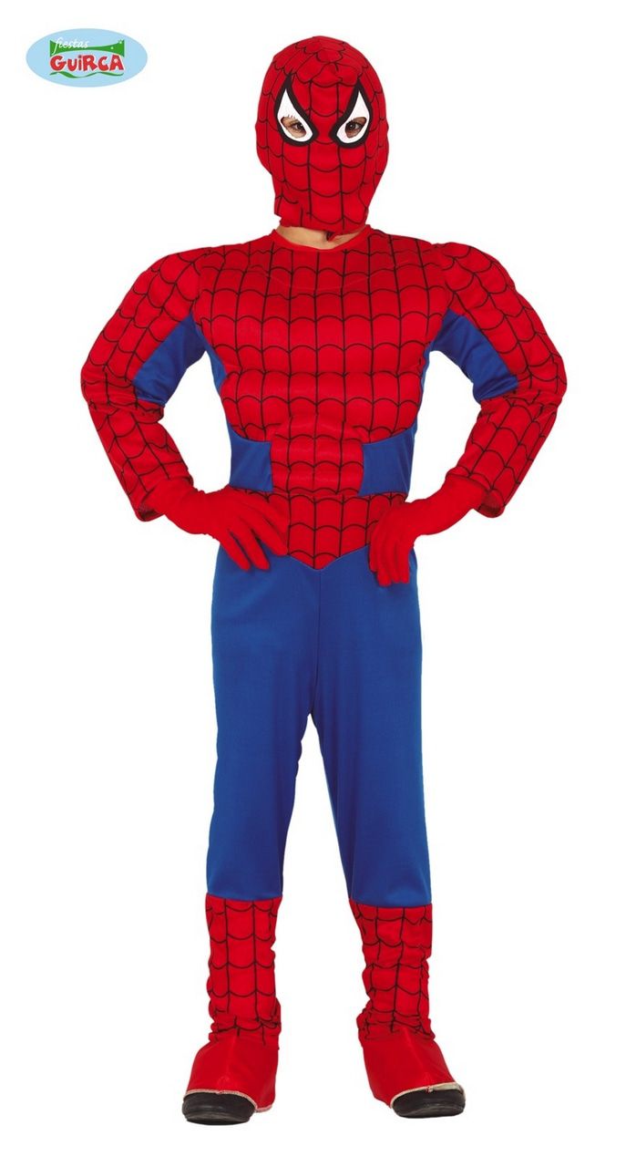 Bizarre Muskulöse Spiderman -Superheld Kostüm für Jungen