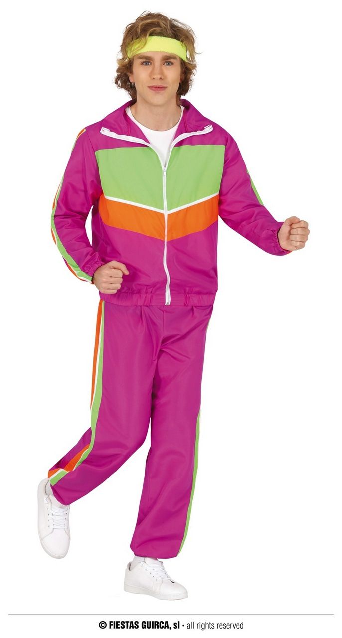 Rosa Sporty Tracksuit Willem Herrenkostüm