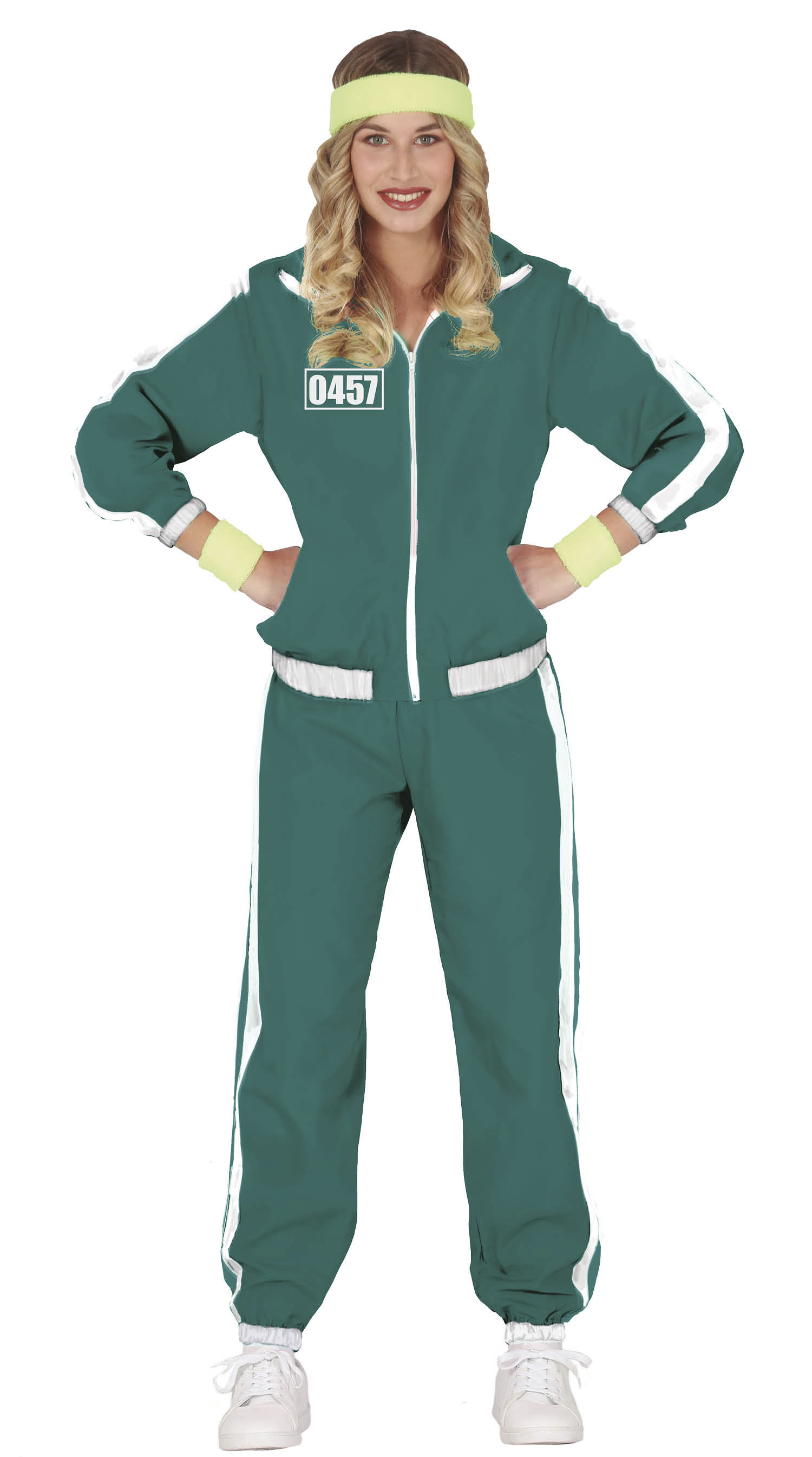 Squid Game Pack Party Party Green Tracksuit Adult Woman Kostüm Damen